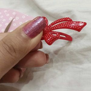 COQUETTE BOW CLIPS + HEART CLIP