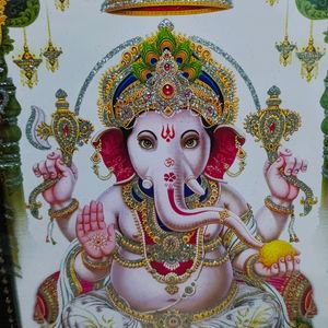 #New# Lord Ganesh 2 High Quality Photo Frame New