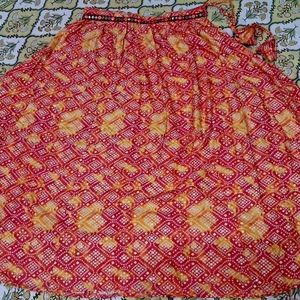 Navratri Special Full Length Red Skirt