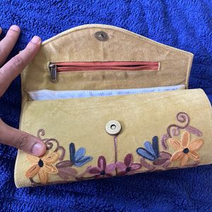 Ladies Clutch With Embroidery