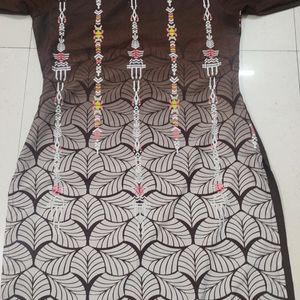 Digital Print Branded Kurti M Size With Freebie