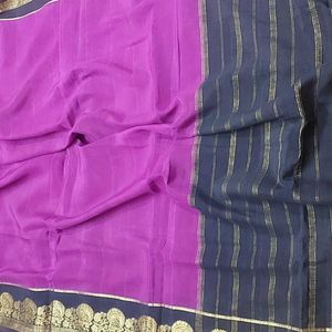 Good Condition Mysoore Silk Saree For Sale