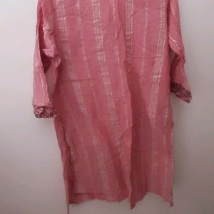 Pure Cotton Light Pink Kurta