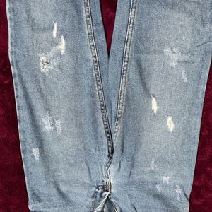 Blue Skinny Distressed Jeans