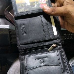 Mens Black Trendy Genuine Lthr Wallet