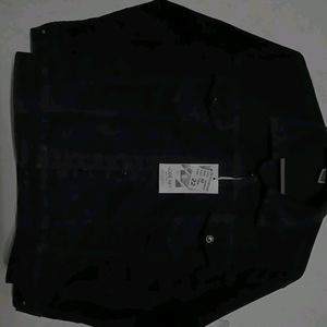 Dark Black Branded Denim Jacket