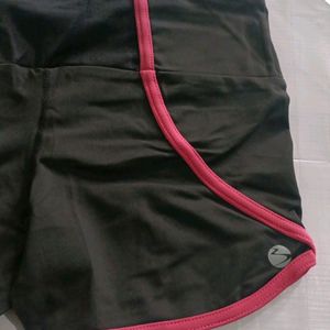 Black PIYO Spandex Stretch Booty Workout Shorts