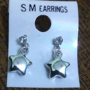 Pair Of Big And A Small Star Earrings