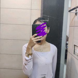 Lavender Korean Top Full Sleeve