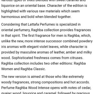 Lattafa RAGHBA WOOD INTENSE 10ml Tester