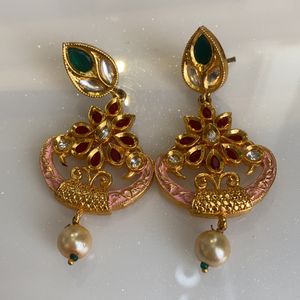 Kundan Long Earring