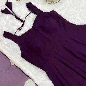 Purple Anarkali Dress With Dupatta