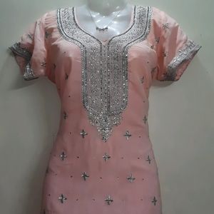 Gorgeous Baby Pink Embellished Salwar Suit