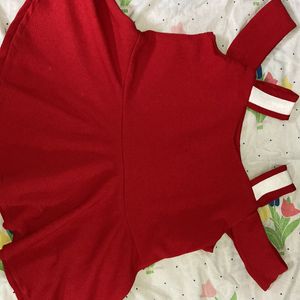 Stylish Red Off Shoulder Top