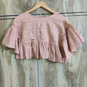 Light Brown Crop Top Bust Size-34-36