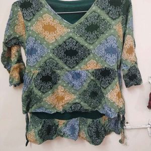 New Green Floral Tunic - Top