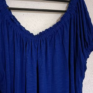 Blue Off Shoulder Dress