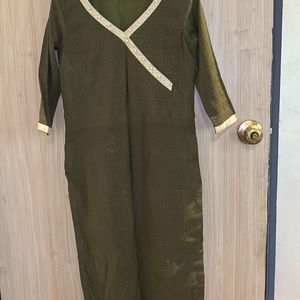 Olive Green Customised Kurta