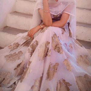 Cream White Party Anarkali 💫🕊️🤍🤍