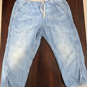 HnM Boys Jeans Joggers 3-4 Years Color Blue Washed