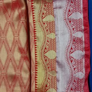 Red And royal Blue Pattu Saree