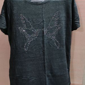 Grey soft material top