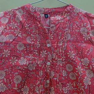 Red Short Kurta For Women