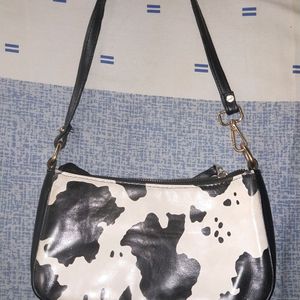 cow printed bag