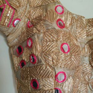 Golden Beige Designer Blouse