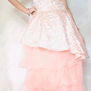 Peach Pink Womens Gown