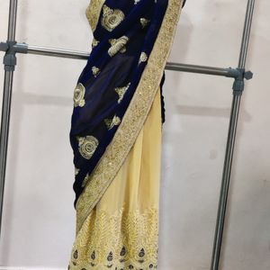 Full Embroidery & Stone Work Saree