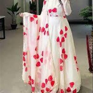 Printed Gown And Dupatta