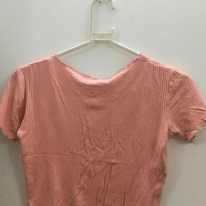 Crop Top Fitted (Peach Color)