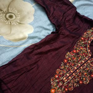 Maroon Straight Kurti Medium To Large