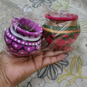 🪔Diwali Gift 🎁 2 Decorative Matki 😍 handicraft