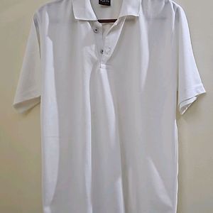 Men's White Collar T-Shirt