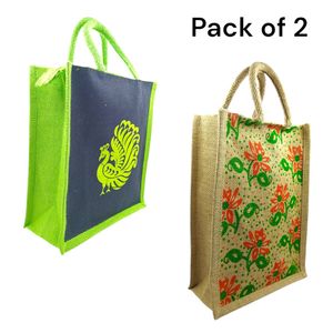 Jute Bag Combo For Daily Use. Pack Of 2 .