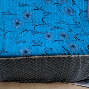 Shining Type - Beautiful Blue - Grey Combo Saree