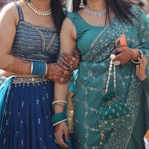 Blue Lehnga With Blouse And Dupata