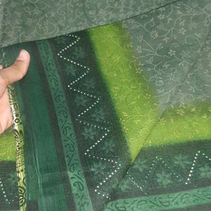 New Shaded Of Green Saree