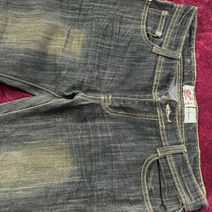 Vintage Charcoal Black Denim Jeans