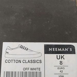 Newman's Branded Comfort Off-white Shoe Size-8