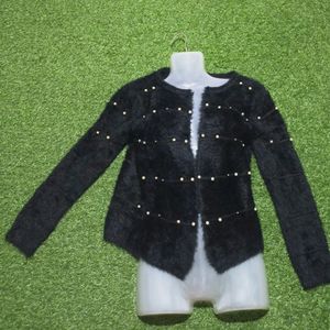 Korean Fluffy Pearl Sweater