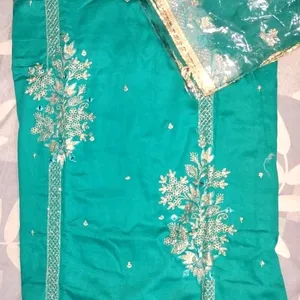 Firoji clr ka suite allover with dupatta