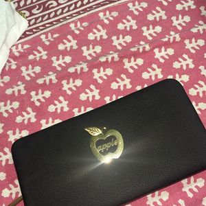 Hand Purse Black With Apple Logo