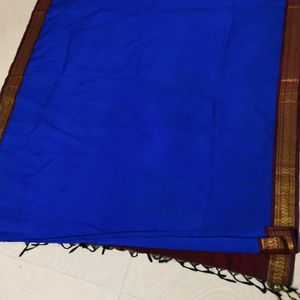 Blue Colour Pure Gadwal Saree