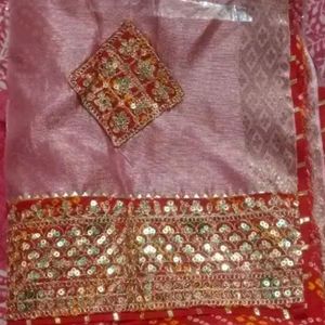 Brand New Cotton Silk Saree With Blouse Piece