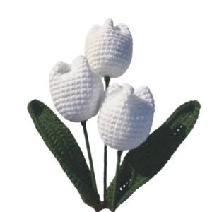 Crochet White Tulip