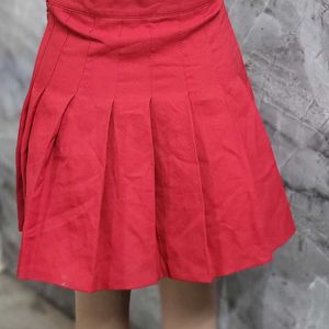 Red Tennis Skirt