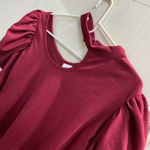 Maroon Party Wear Top